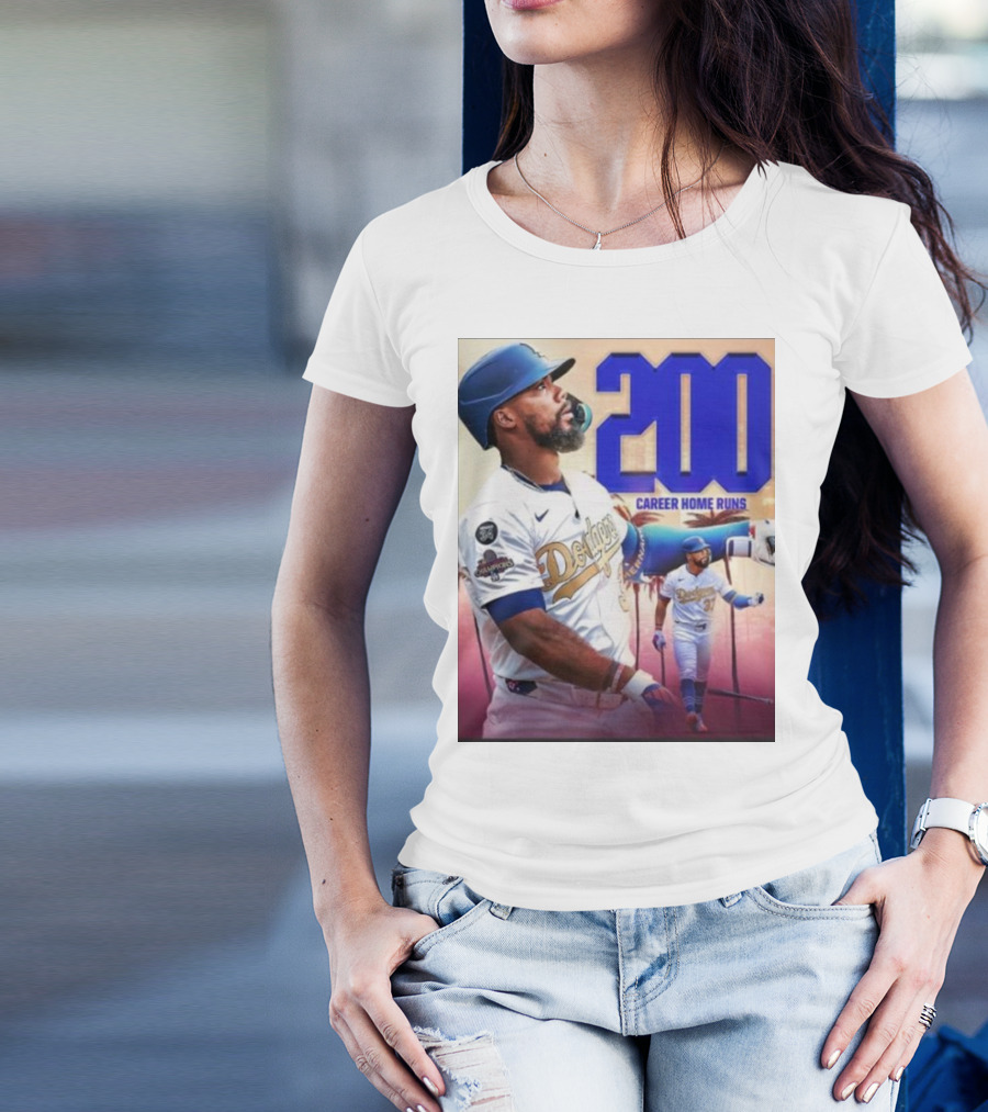 Los Angeles Dodgers Teoscar Hernandez 200 Career Home Runs Celebration T-Shirt