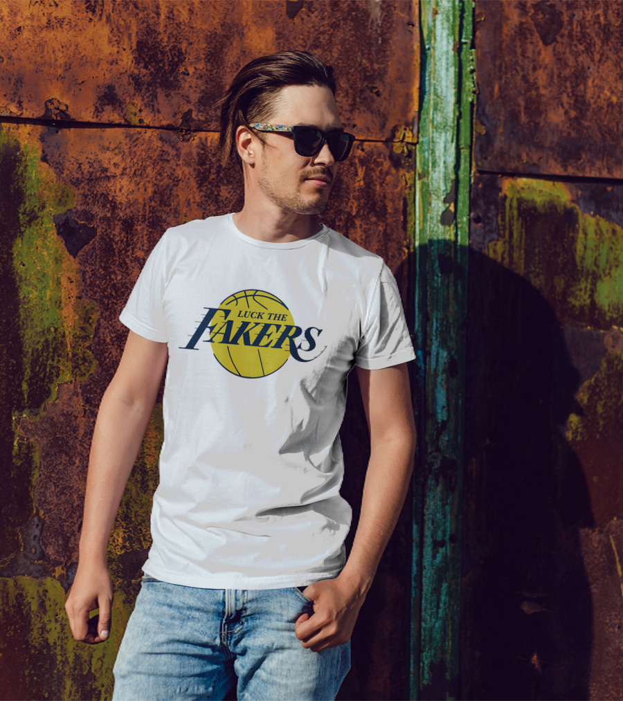 Luck The Fakers Los Angeles Basketball Parody T-Shirt