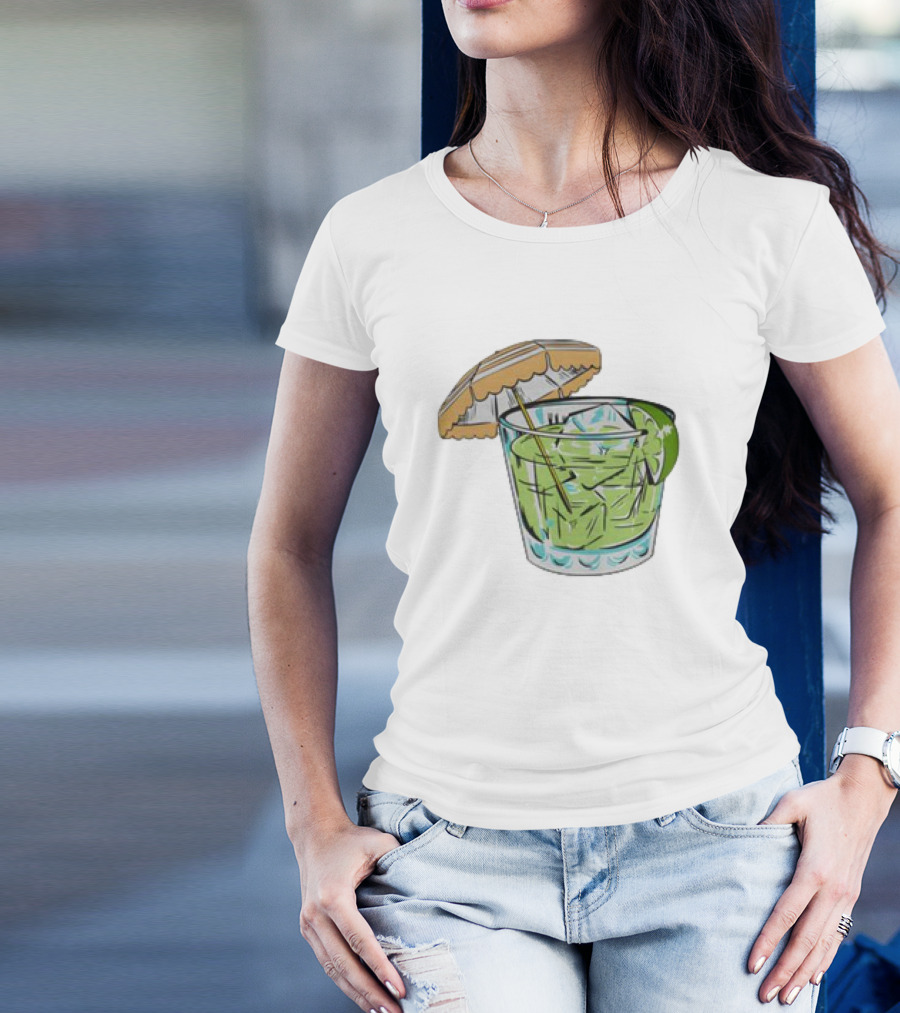 Margarita 818 Tequila Tropical Drink Umbrella Lime T-Shirt