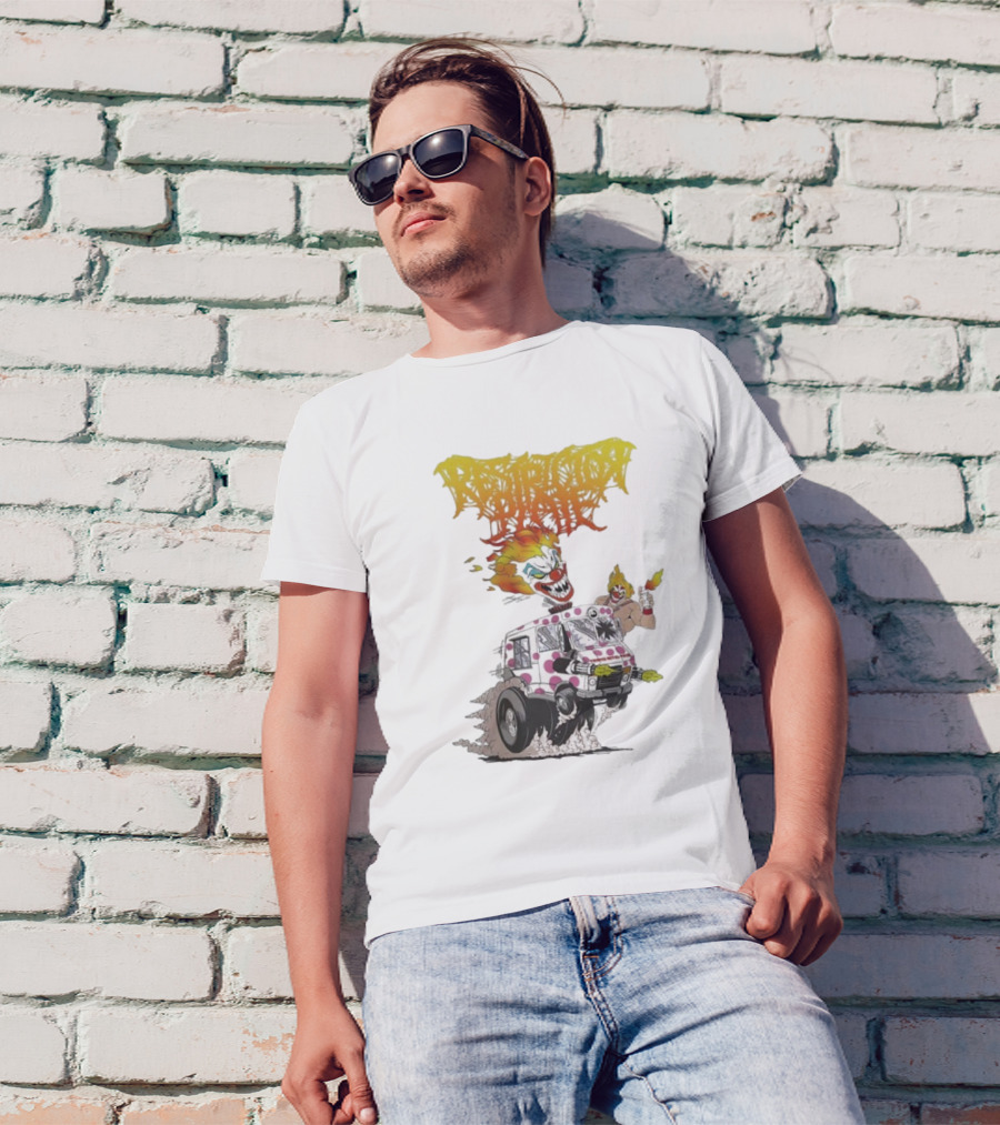 Restrictor Plate Twisted Metal Tour 2025 Flaming Clown Ice Cream Truck Explosion T-Shirt