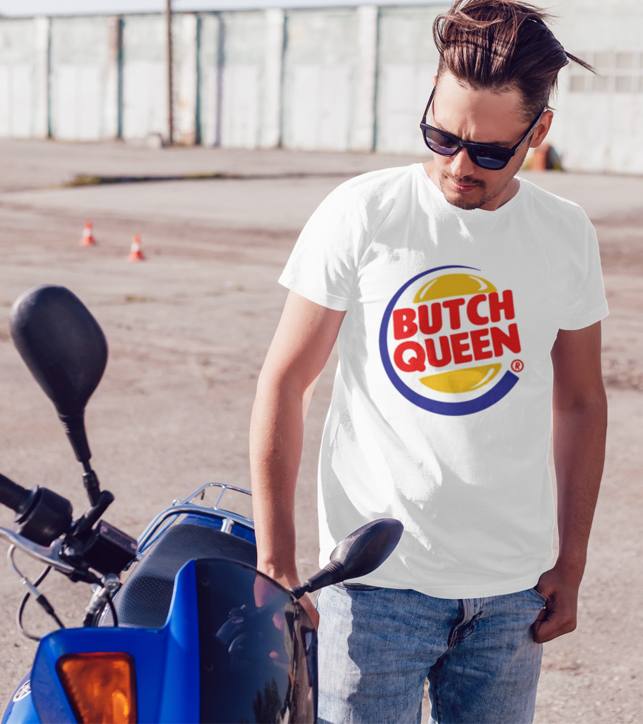 Rickhoeins Butch Queen Retro Fast Food Logo Style T-Shirt