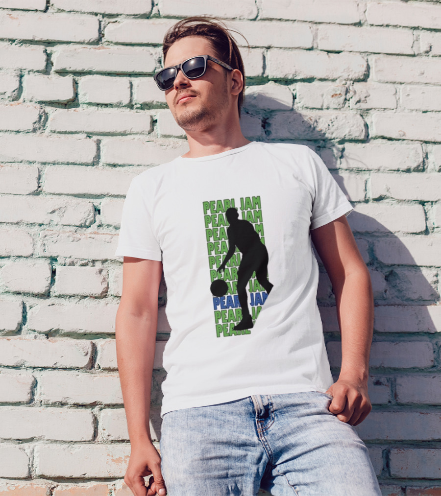 Pearl Jam Dark Matter Tour 2025 Atlanta Event At State Farm Arena April 29 May 1 Dribbler Silhouette T-Shirt