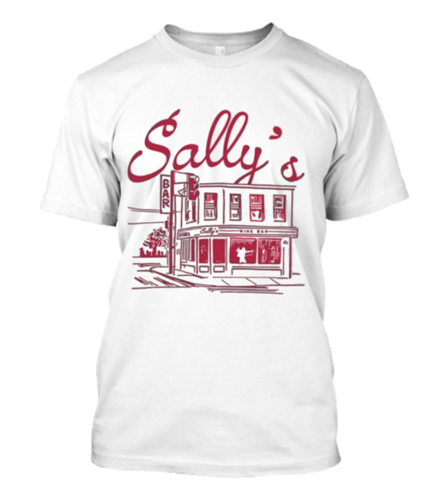 Sally’s Wine Bar Sketch Illustration T-Shirt