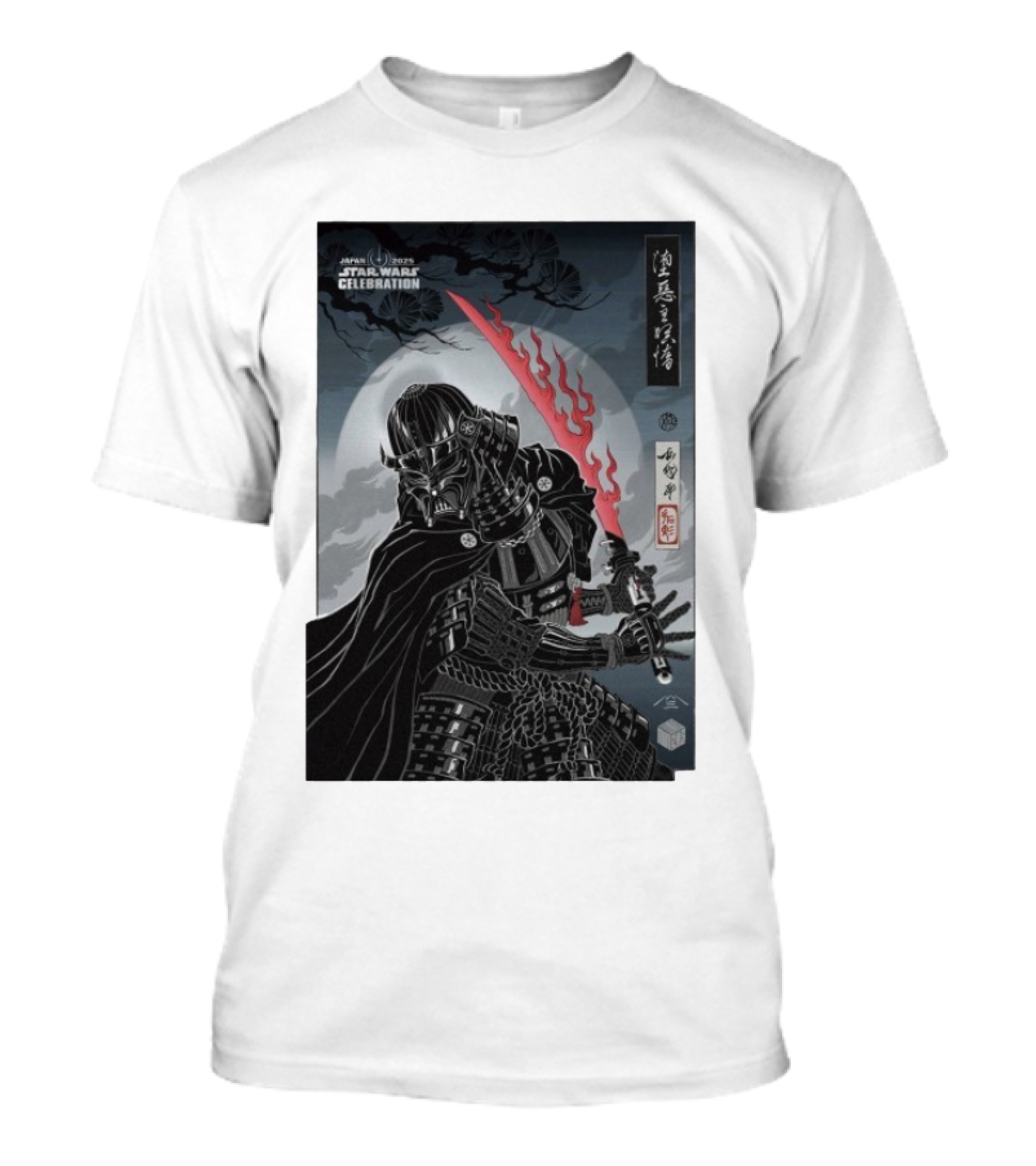 Japan 2025 Star Wars Celebration Badge Darth Vader Samurai Warrior Final Reveal Characters T-Shirt