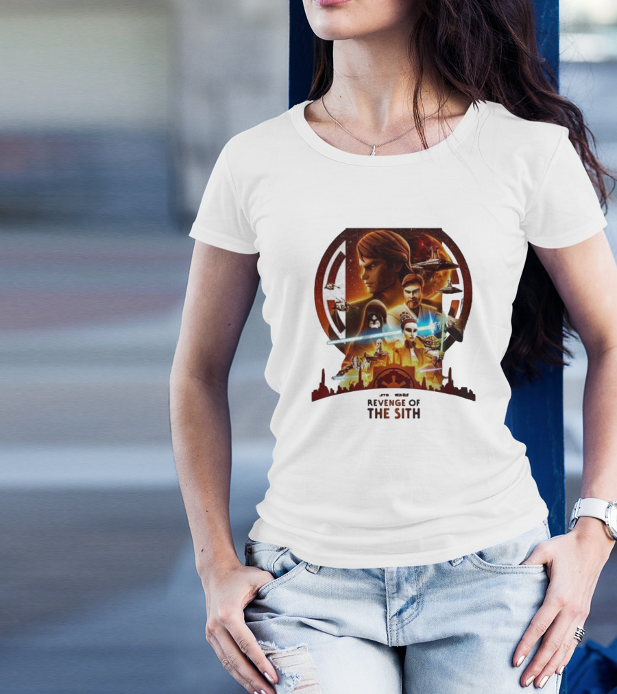 Star Wars Episode III Revenge Of The Sith 20th Anniversary Cover By Jason Benullo T-Shirt