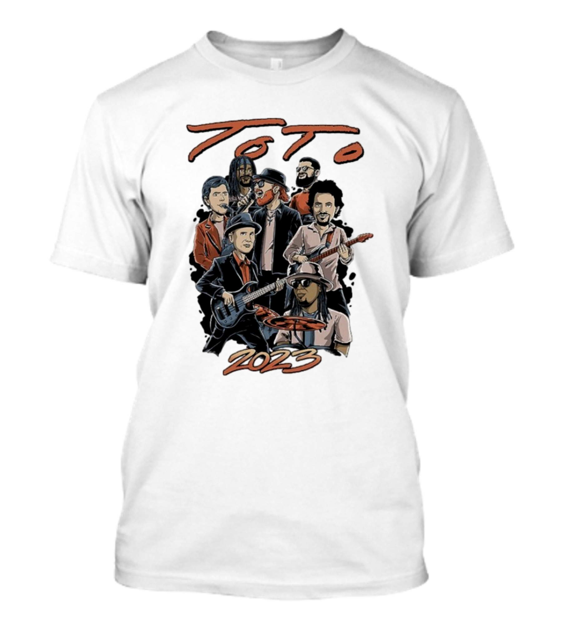 Toto Band Illustrated Members 2023 T-Shirt