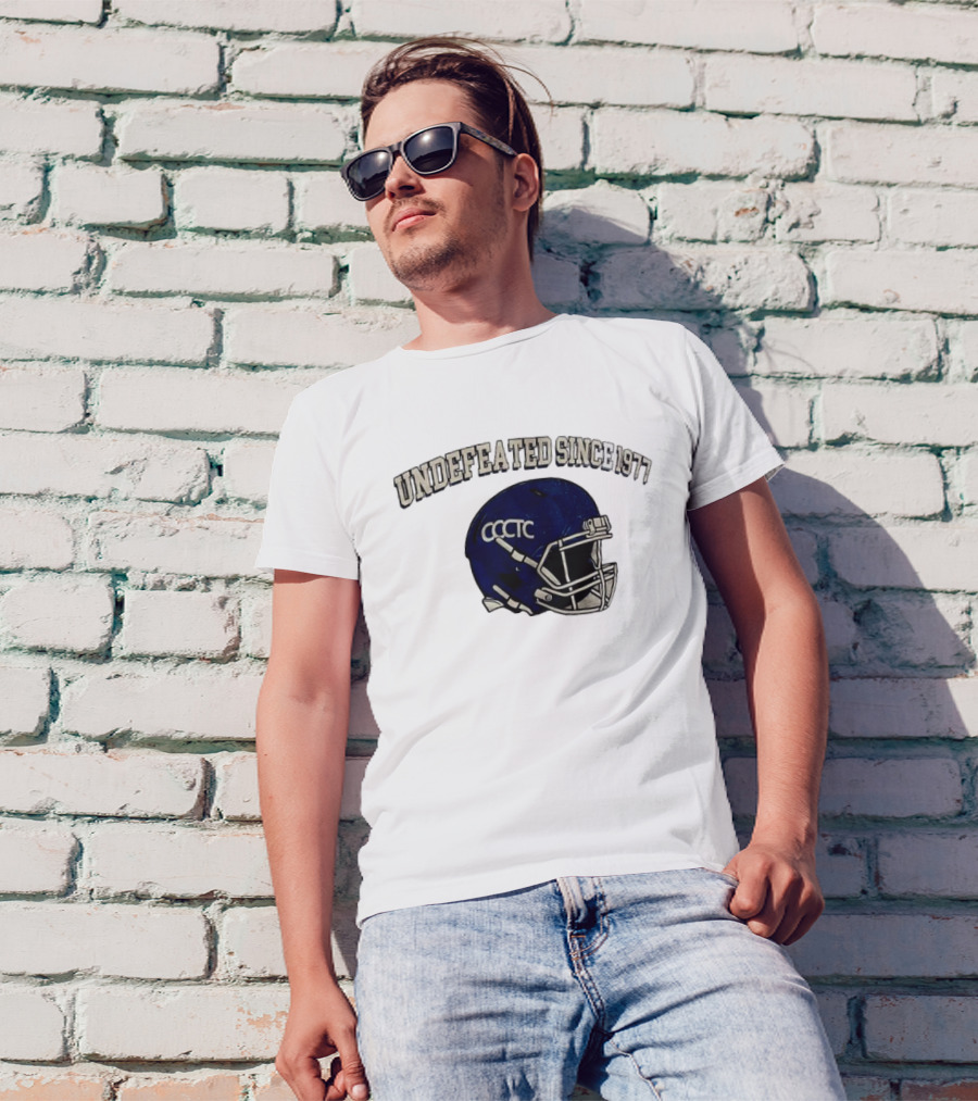 Undefeated Since 1977 CCCTC Football Helmet T-Shirt