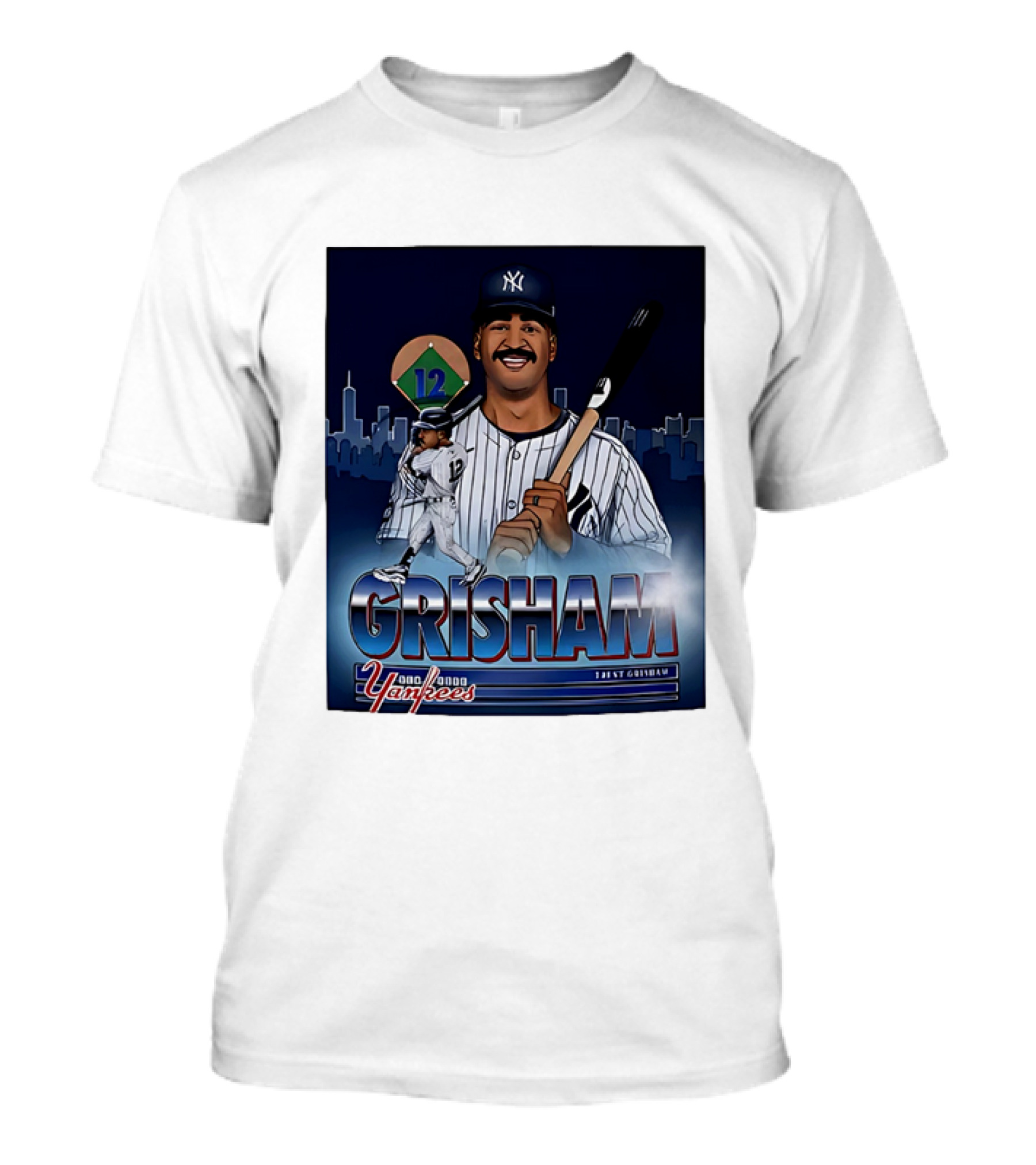 Trent Grisham No.12 Yankees Skyline Baseball T-Shirt