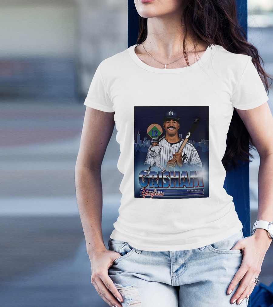 Trent Grisham No.12 Yankees Skyline Baseball T-Shirt