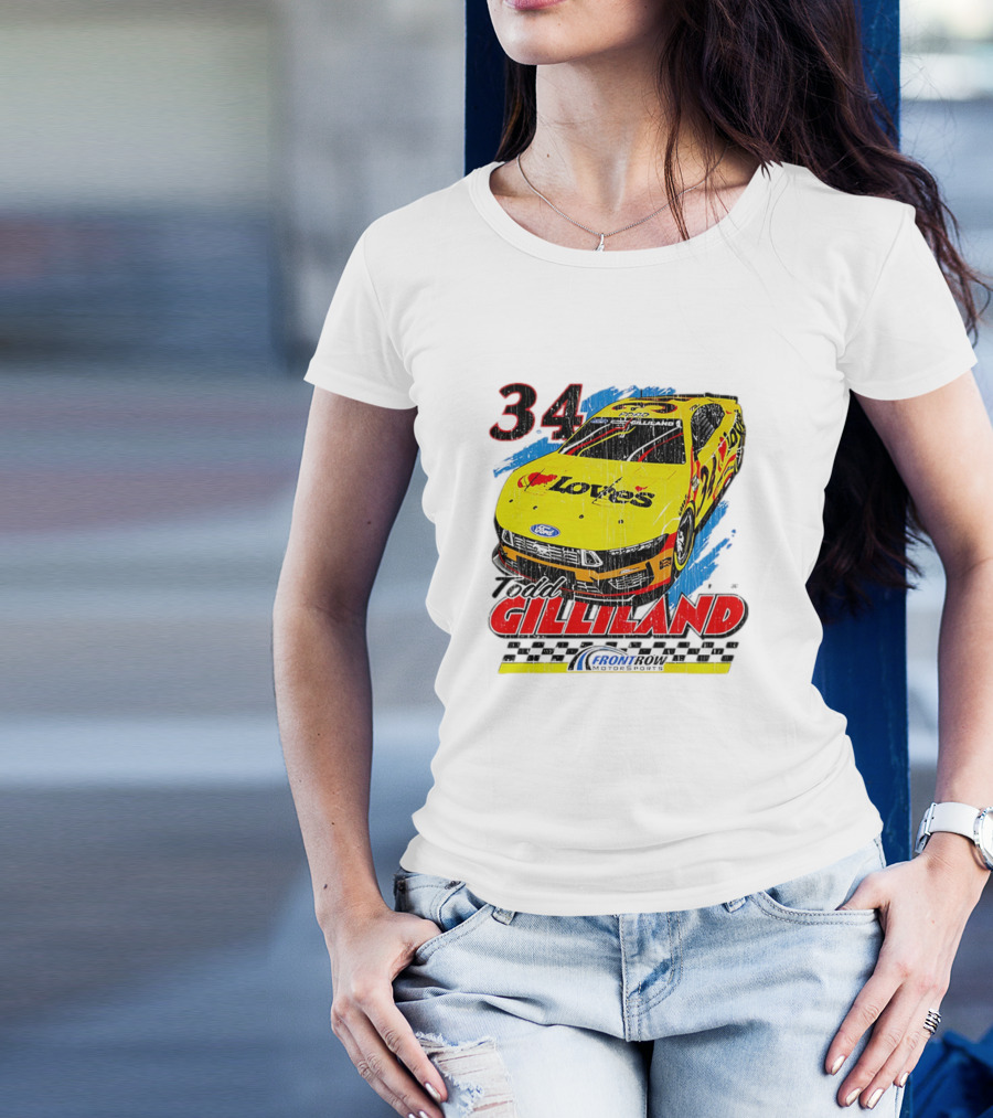 Todd Gilliland No. 34 Loves Ford Front Row Motorsports Racing T-Shirt