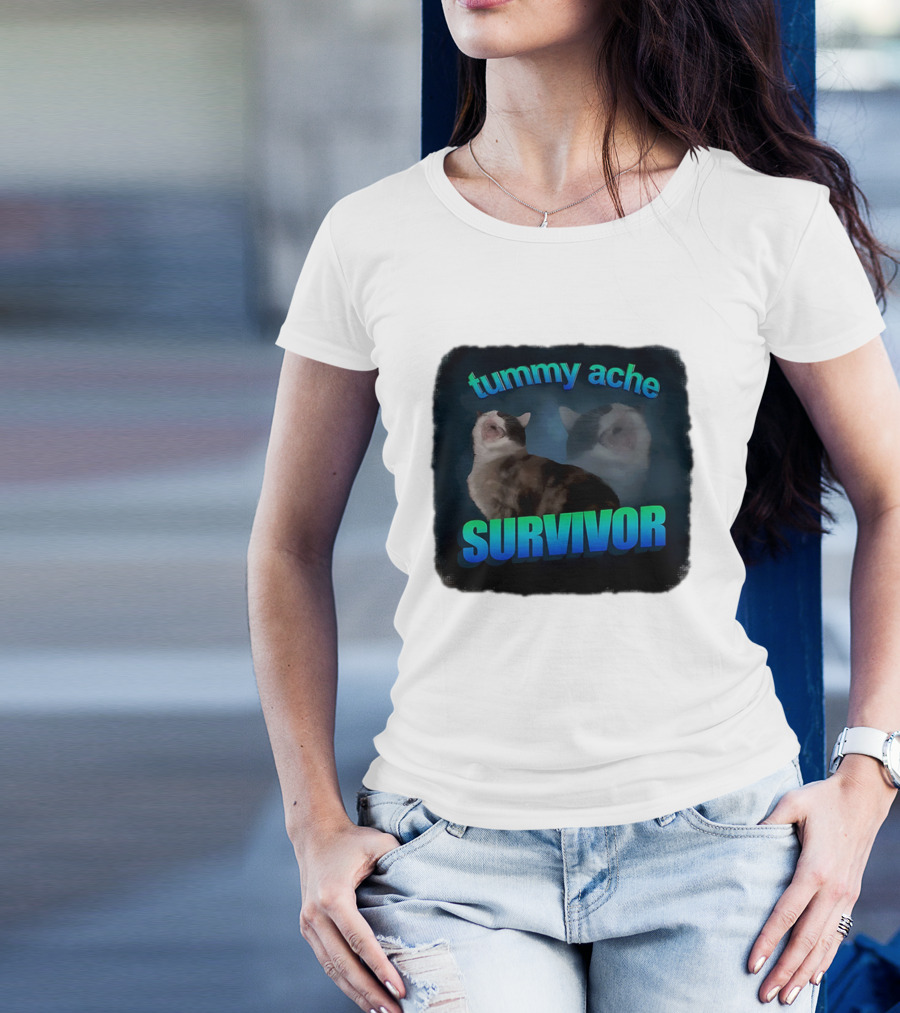 Tummy Ache Survivor Cat T-Shirt