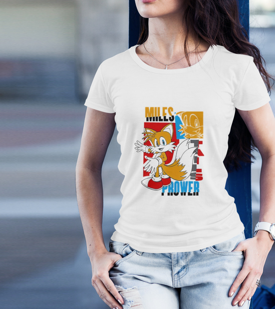 Tails Miles Prower Vintage Cartoon Style T-Shirt