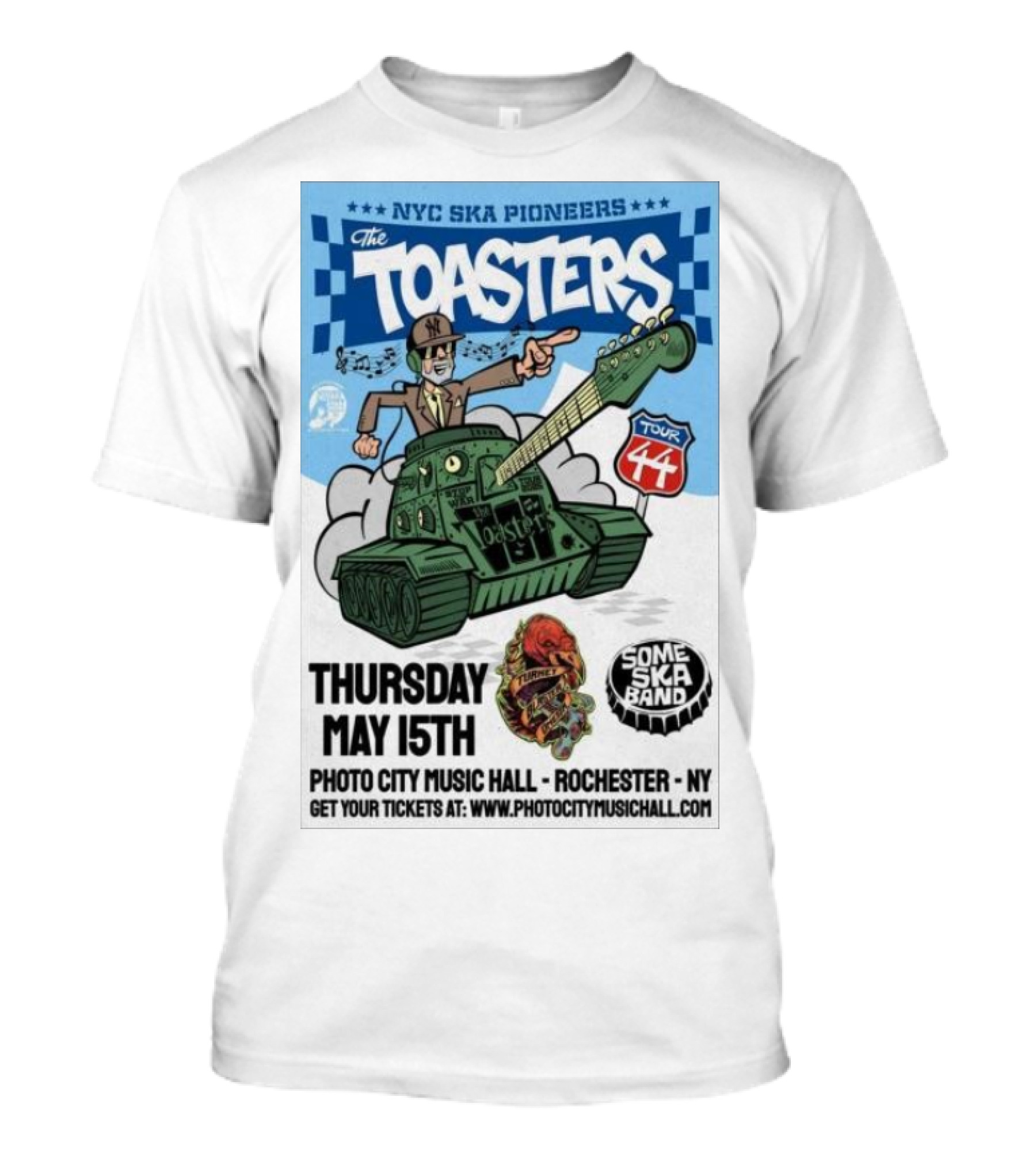 NYC Ska Pioneers The Toasters Tour 44 Thursday May 15th Photo City Music Hall Rochester NY T-Shirt
