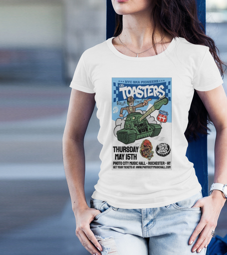 NYC Ska Pioneers The Toasters Tour 44 Thursday May 15th Photo City Music Hall Rochester NY T-Shirt