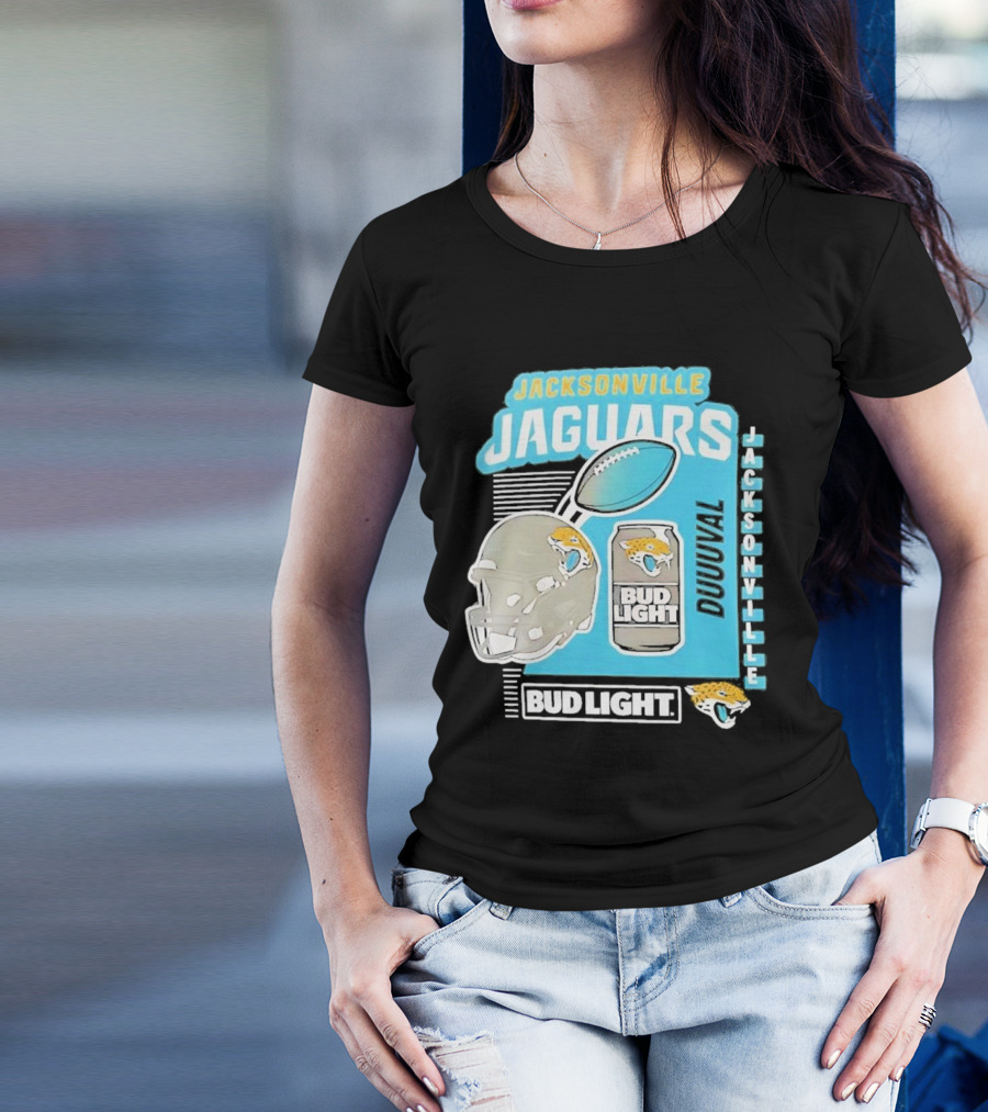 Jacksonville Jaguars Bud Light Football Helmet Duuuval T-Shirt