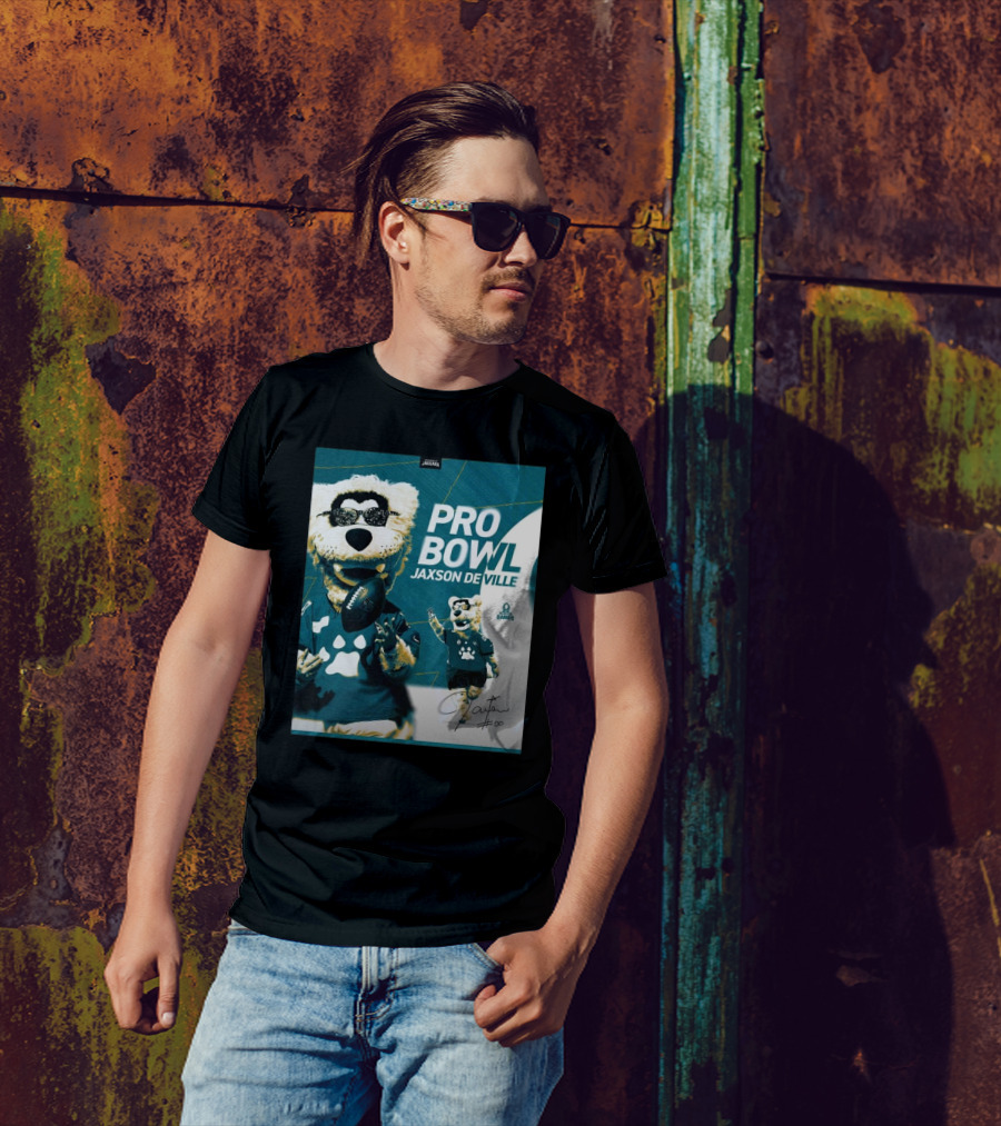 Jacksonville Jaguars Jaxson De Ville Pro Bowl Games Signature T-Shirt