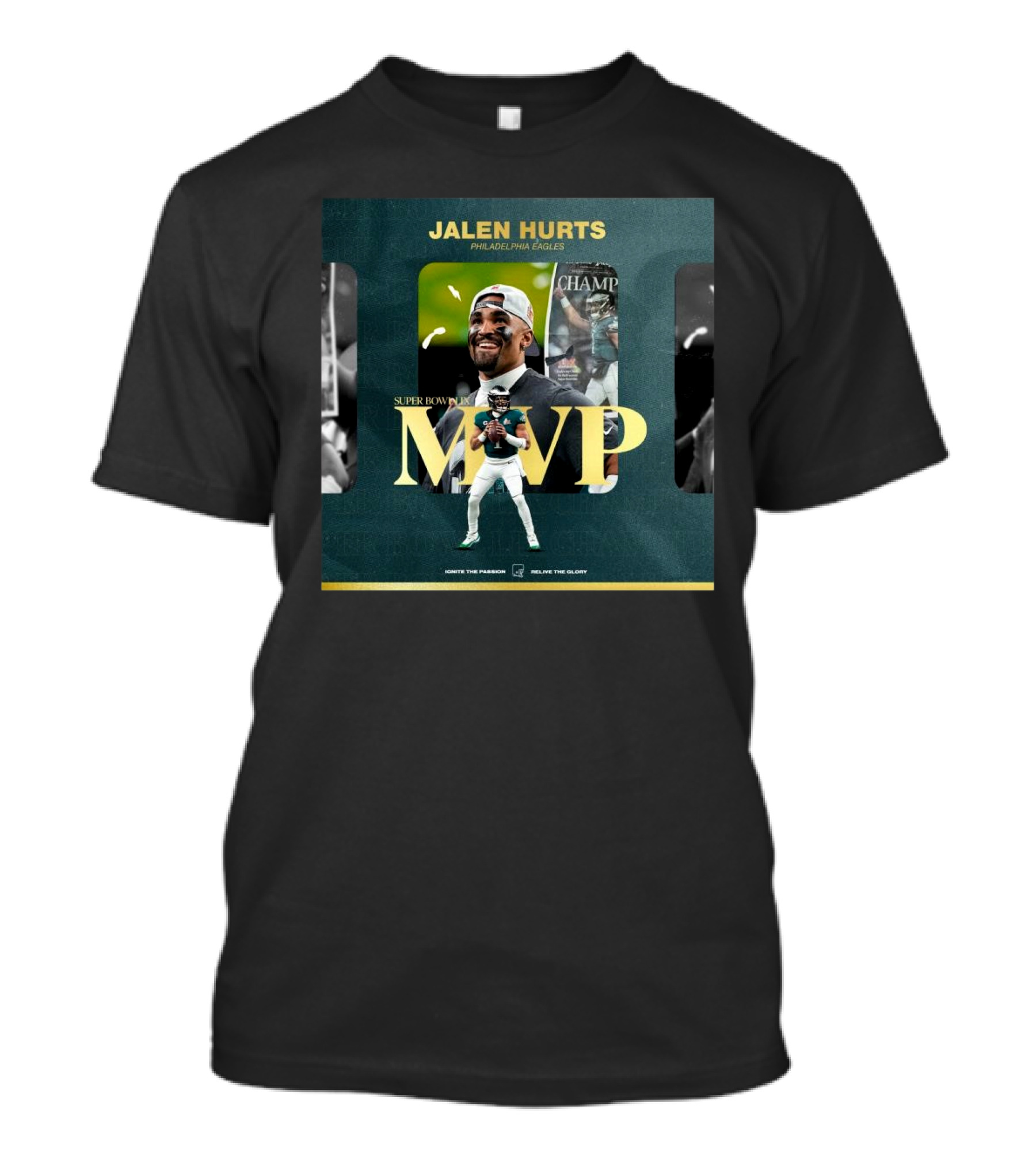 Jalen Hurts Philadelphia Eagles Super Bowl LIX MVP Champ T-Shirt