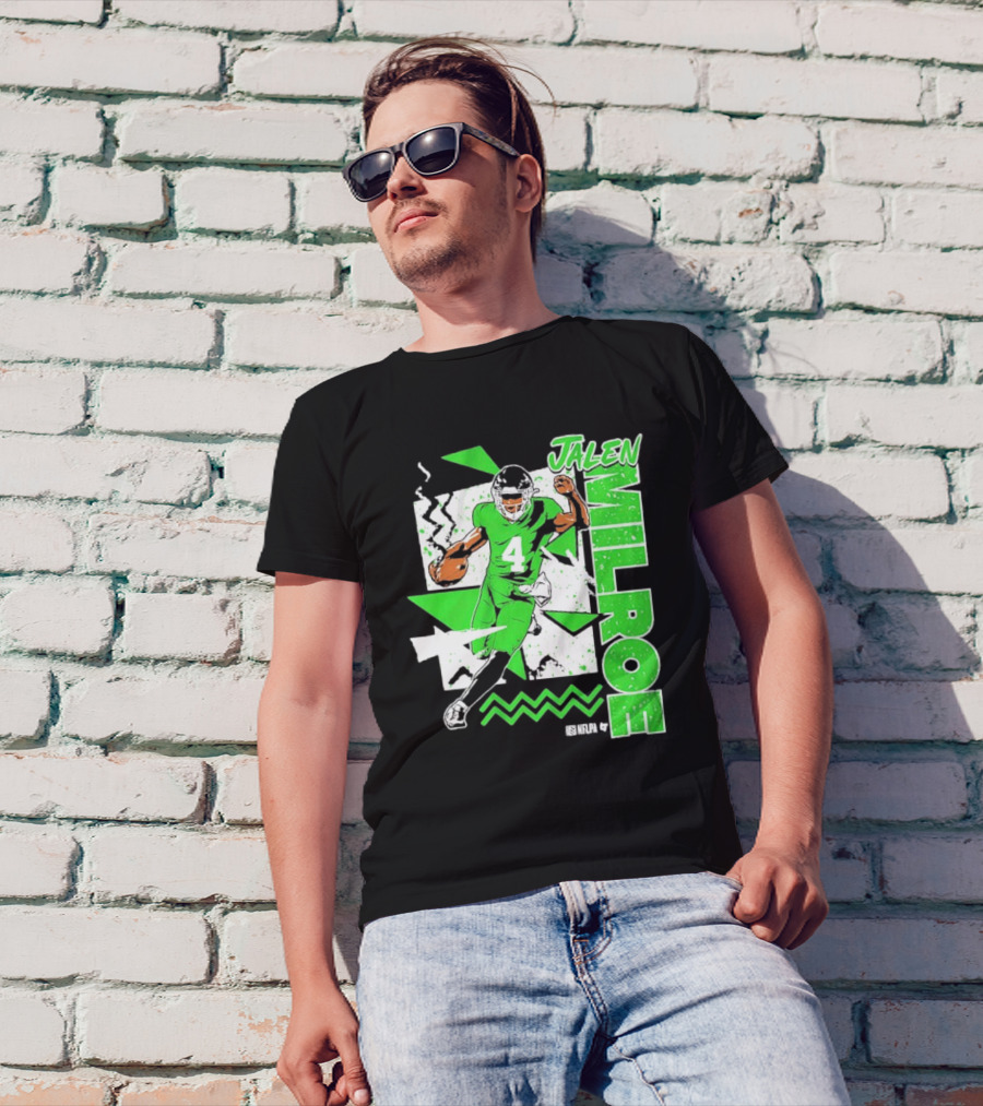 Jalen Milroe Seattle 1994 Green Football Zigzag Style T-Shirt