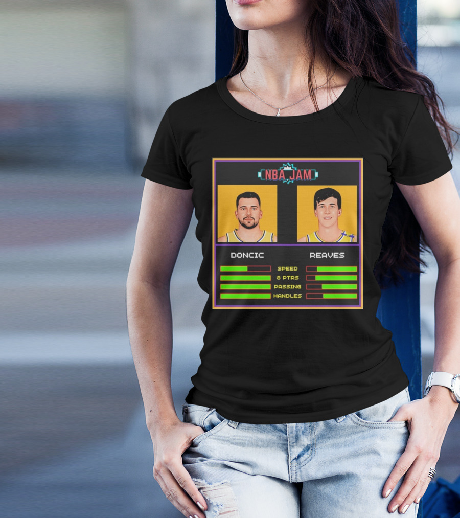 NBA Jam Doncic Reaves Speed 3 PTS Passing Handles T-Shirt