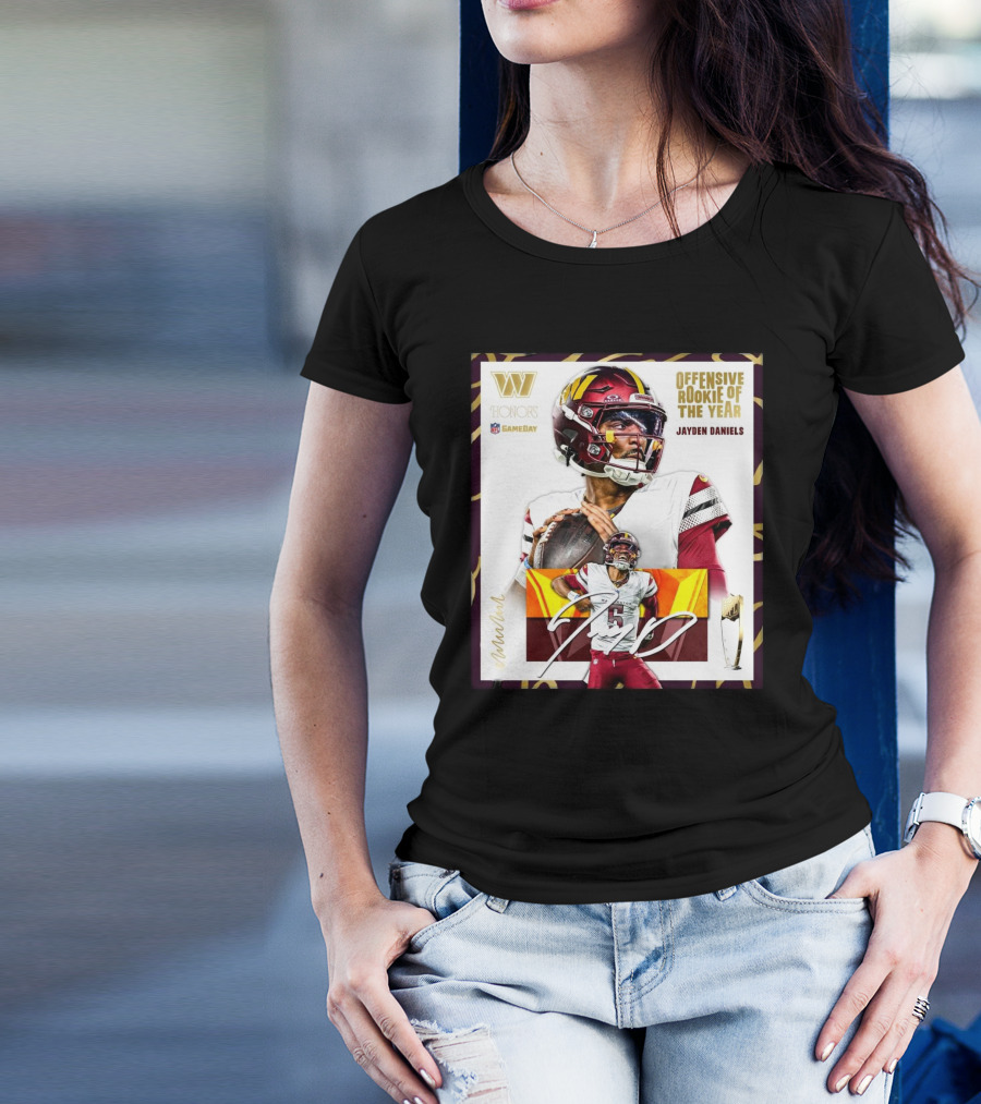 Jayden Daniels Washington Commanders 2024 NFL Honors Offensive Rookie Of The Year Gameday T-Shirt