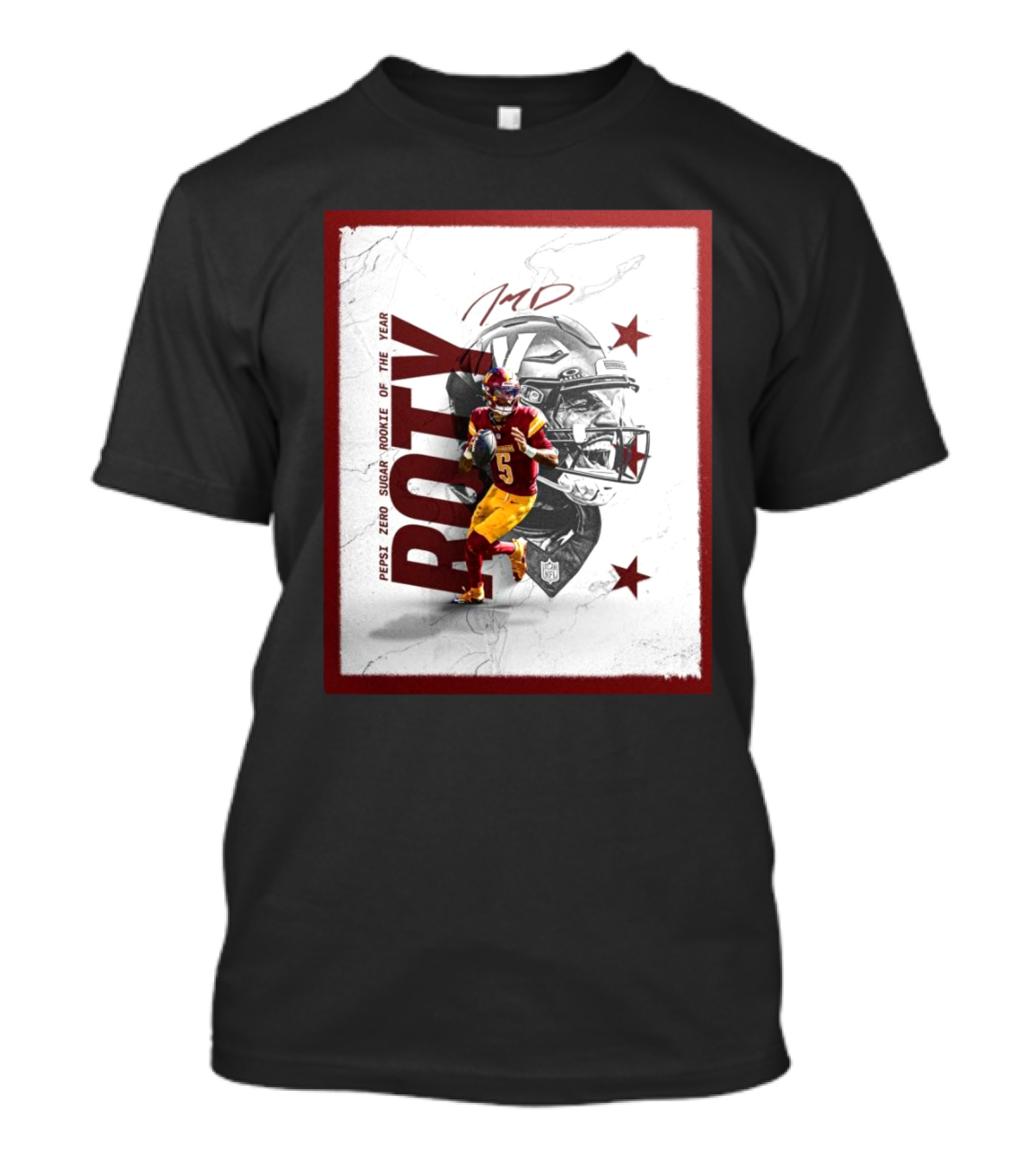 Jayden Daniels ROTY Pepsi Zero Sugar Rookie Of The Year Washington Commanders NFL T-Shirt