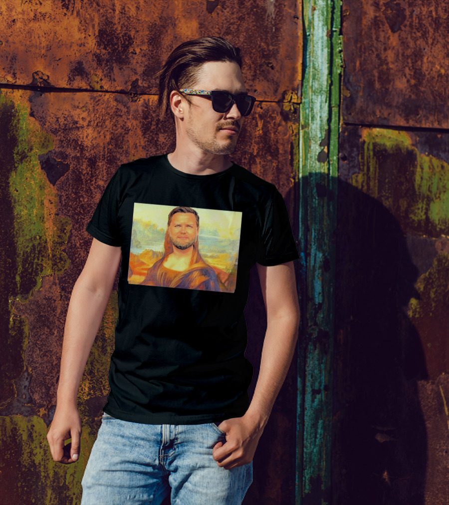 JD Mona Lisa JD Vance Mashup Portrait T-Shirt