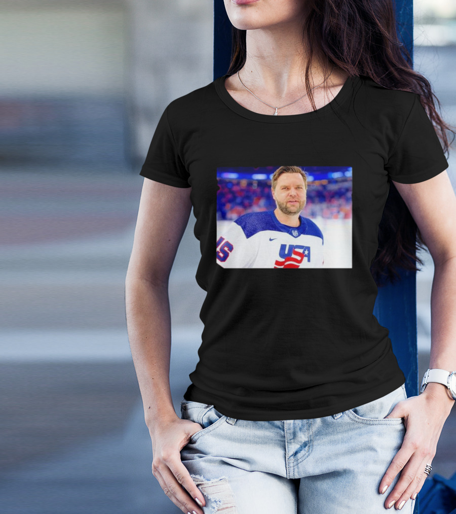 "JD Vance USA Hockey 4 Nations Face-Off Winning Games" T-Shirt