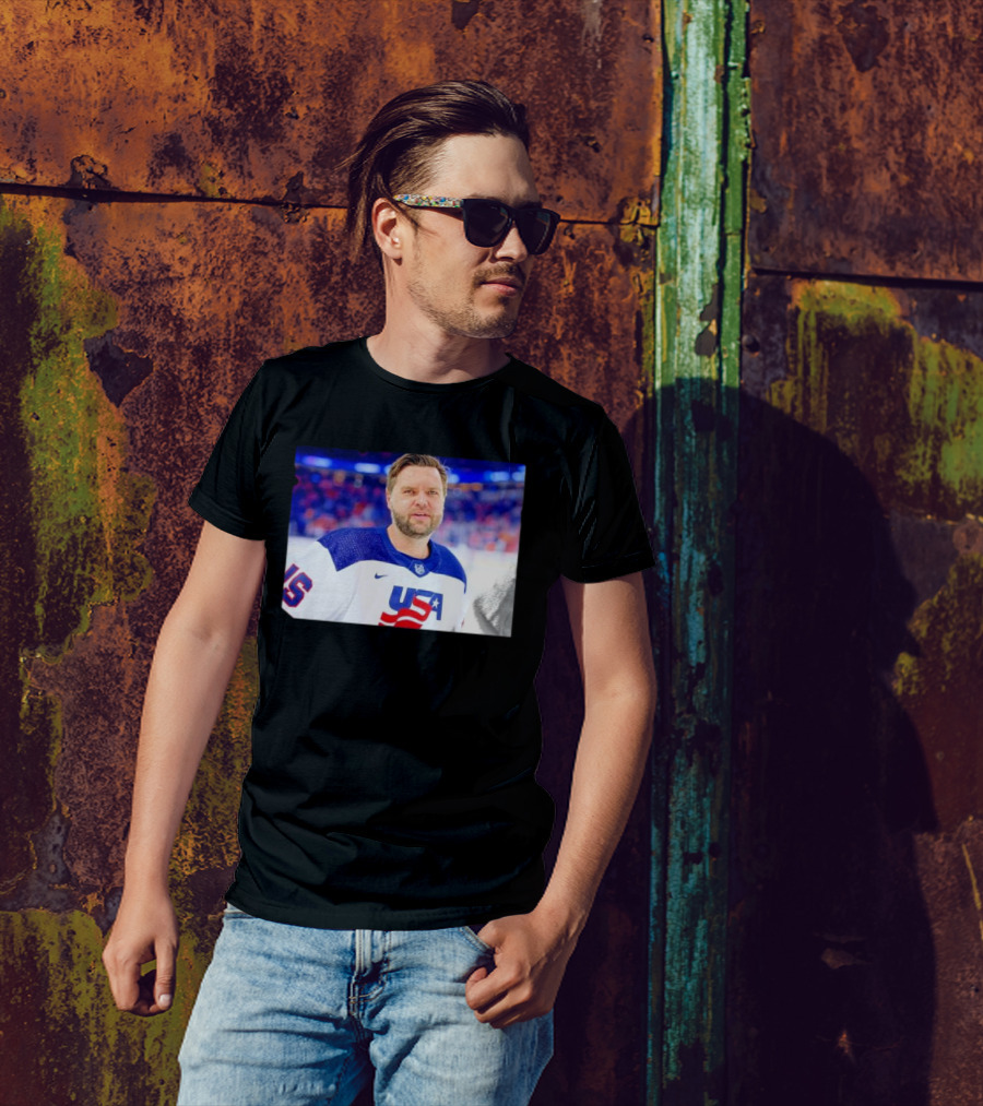 "JD Vance USA Hockey 4 Nations Face-Off Winning Games" T-Shirt