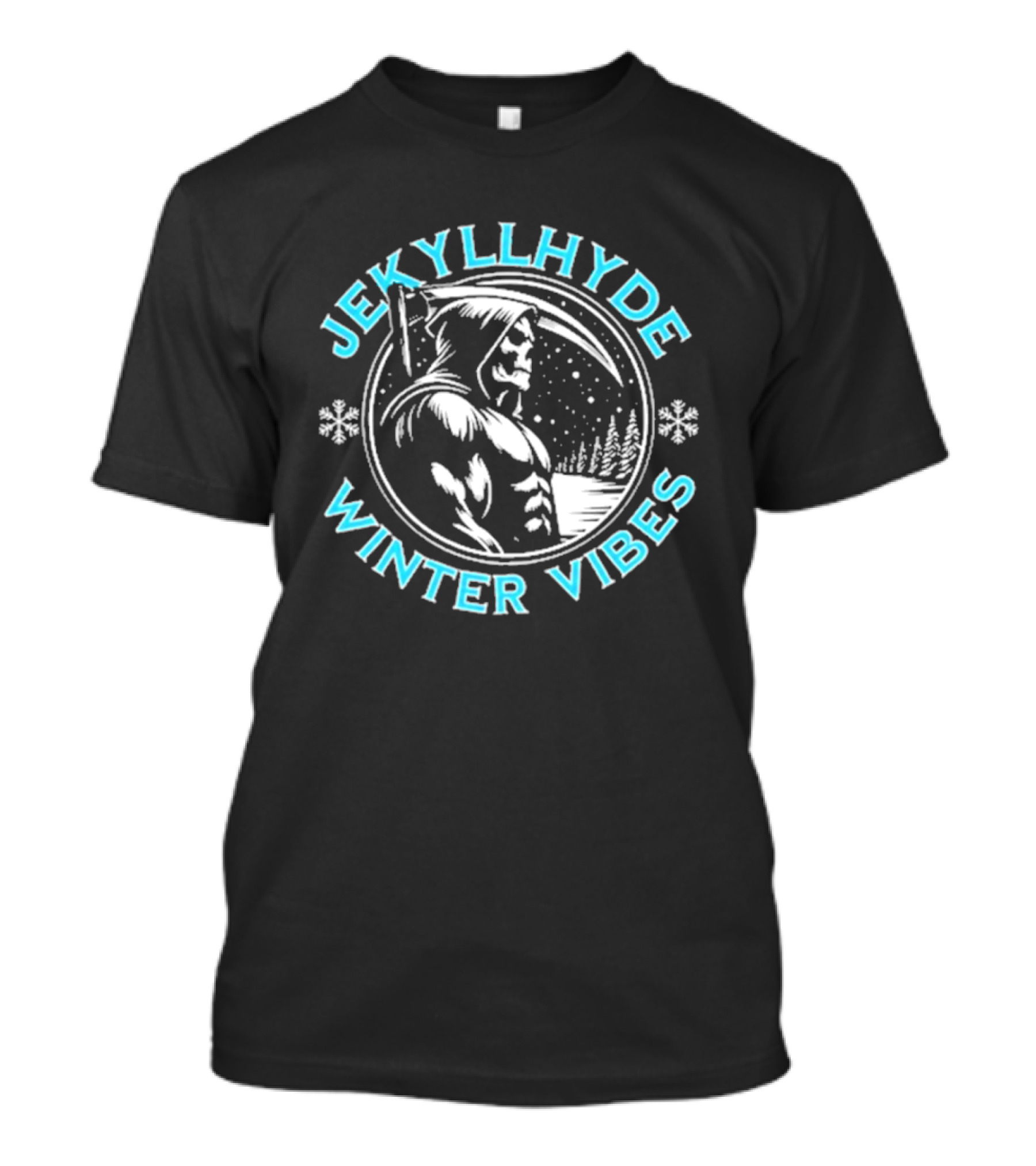 Jekyllhyde Winter Vibes Snowy Night Scene T-Shirt