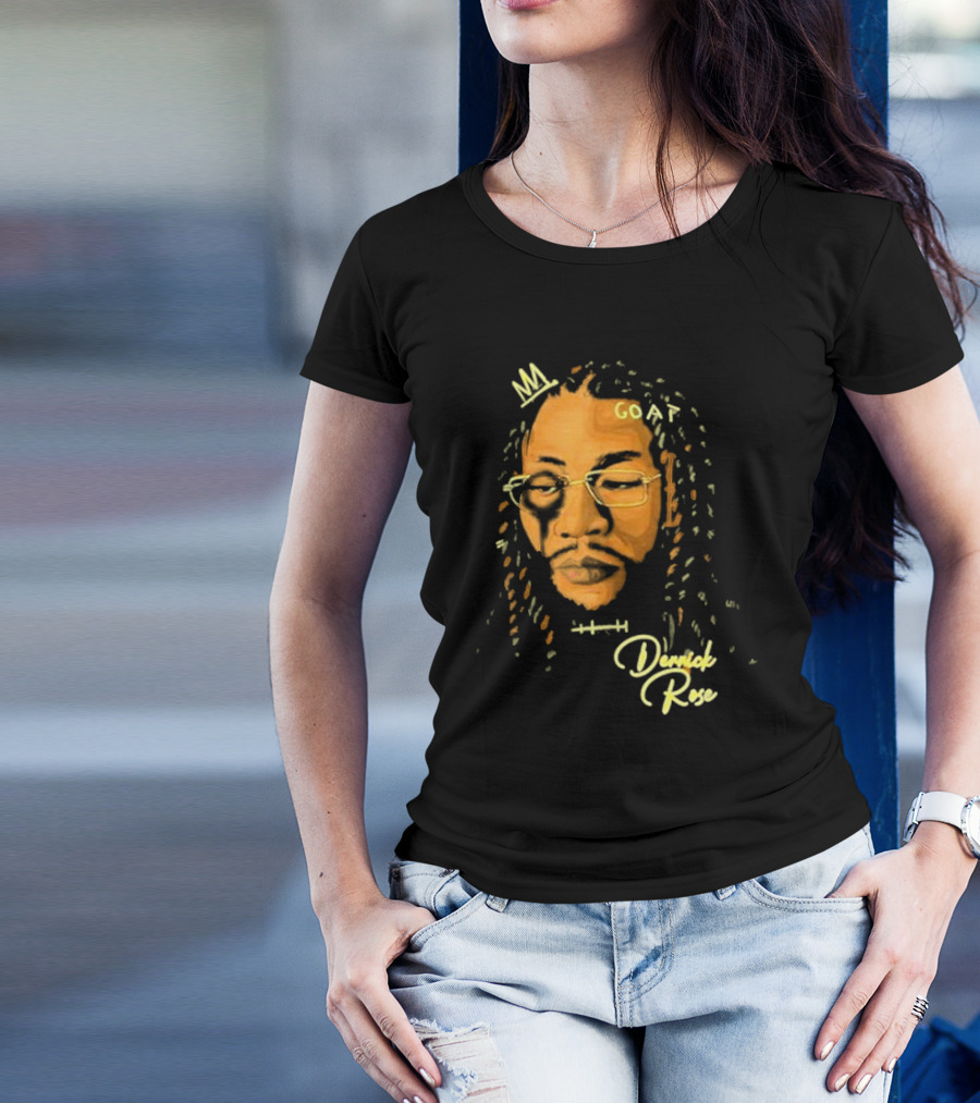 Joakim Noah GOAT Derrick Rose Portrait T-Shirt