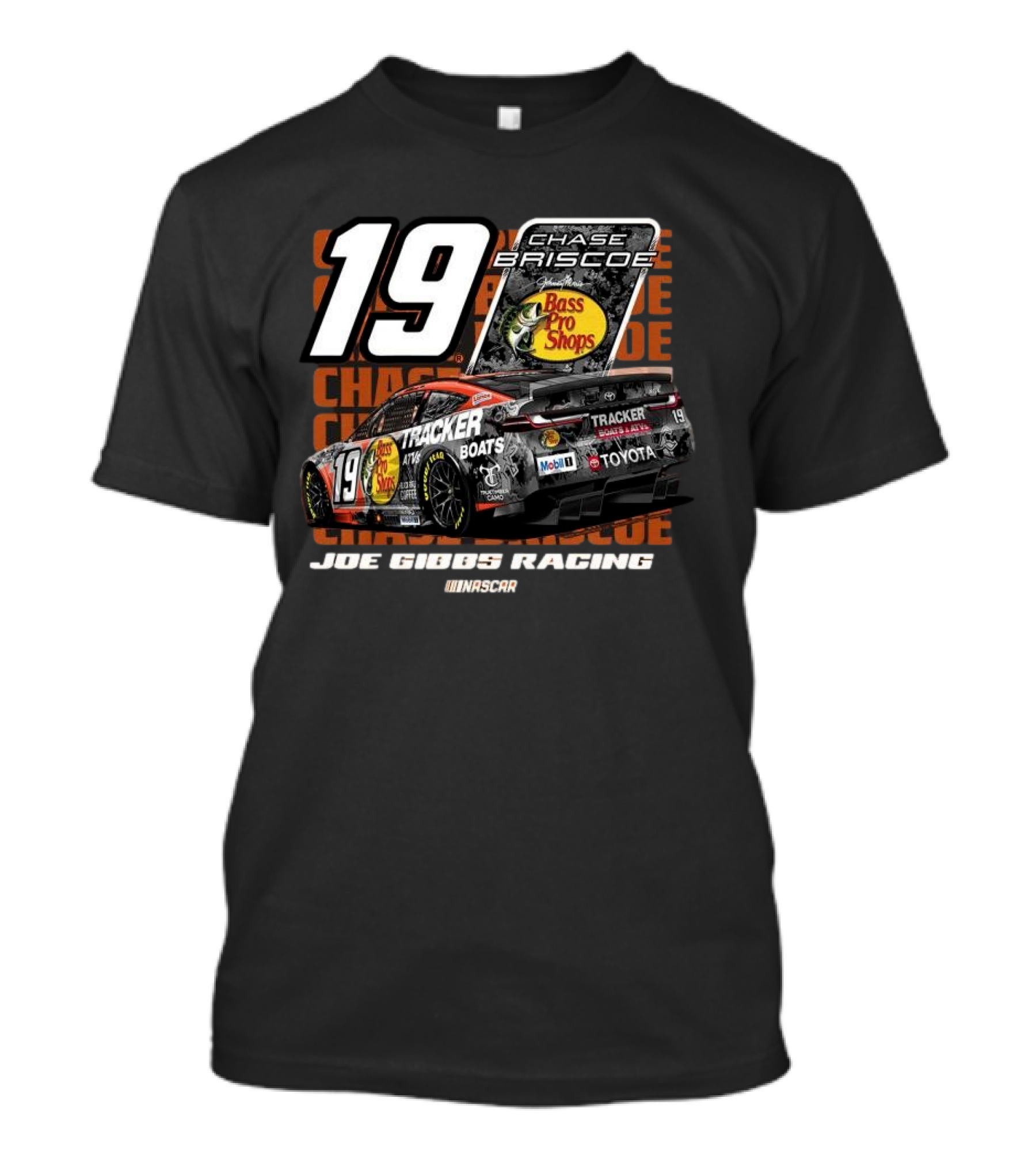 Joe Gibbs Racing Chase Briscoe NASCAR 19 Bass Pro Shops Tracker Youth 2025 T-Shirt
