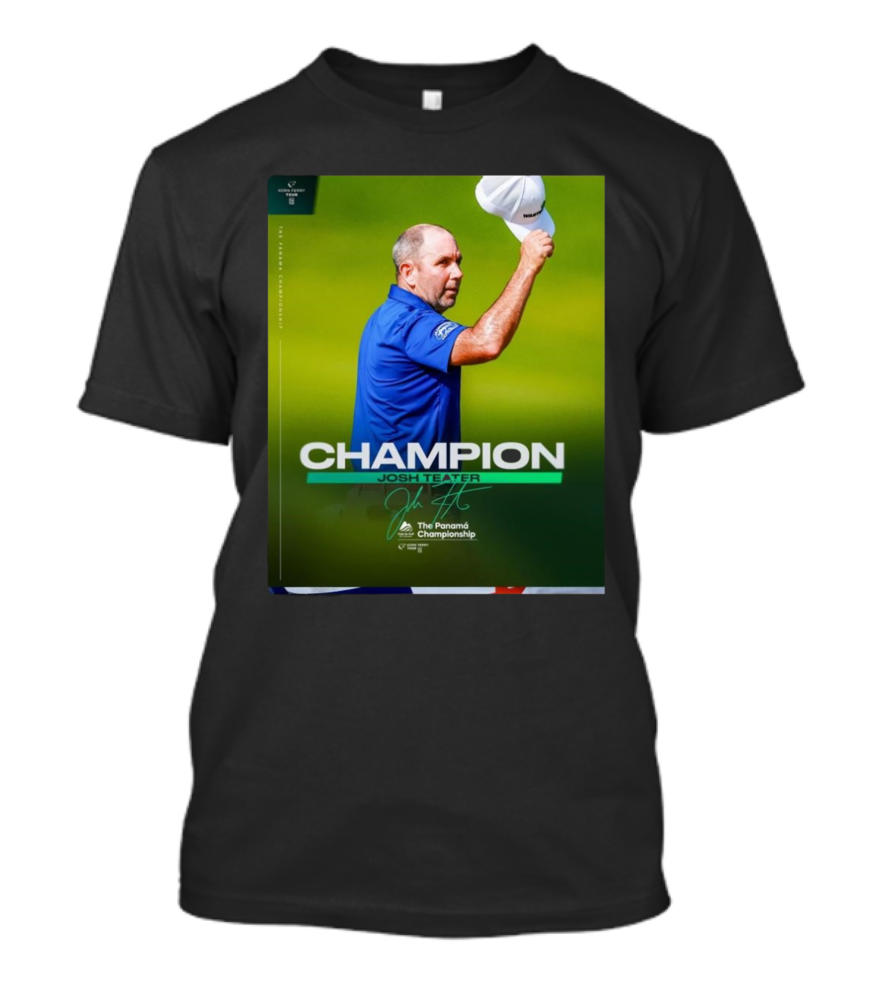 Josh Teater Champion Korn Ferry Tour Panamá Championship Signature T-Shirt