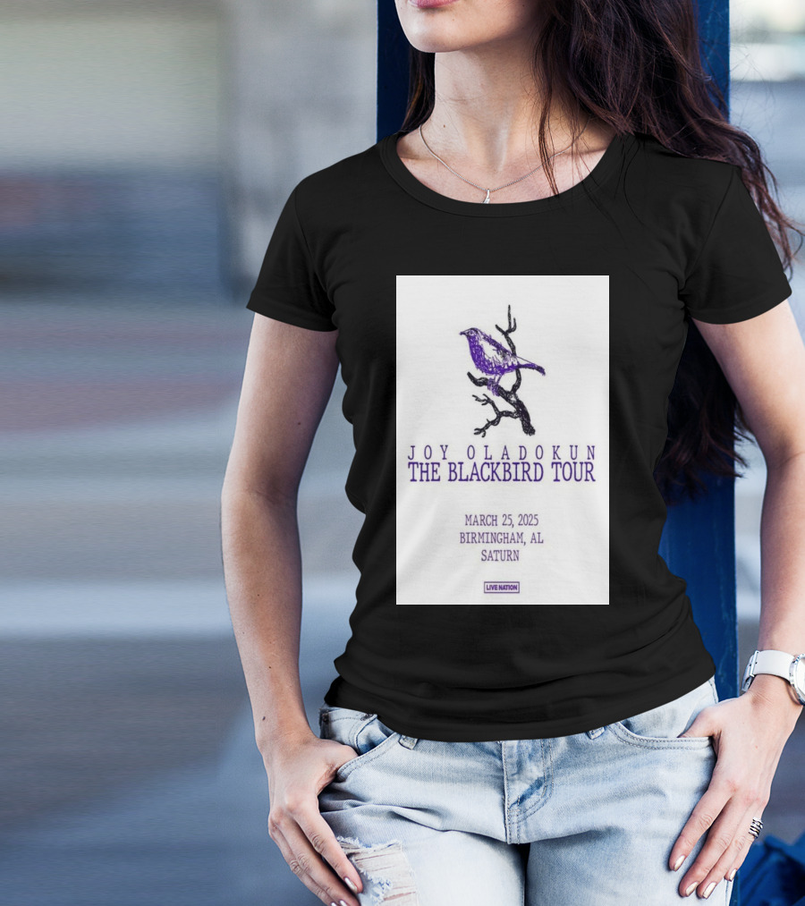 Joy Oladokun The Blackbird Tour Birmingham AL March 25 2025 Saturn T-Shirt