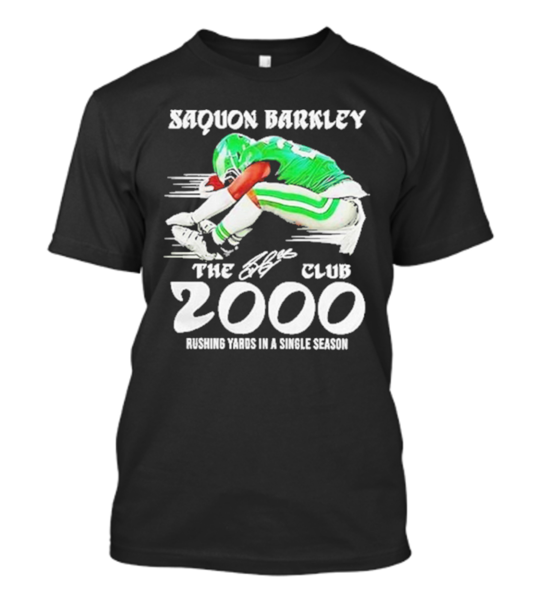 Saquon Barkley The 2000 Club Rushing Yards In A Single Season T-Shirt