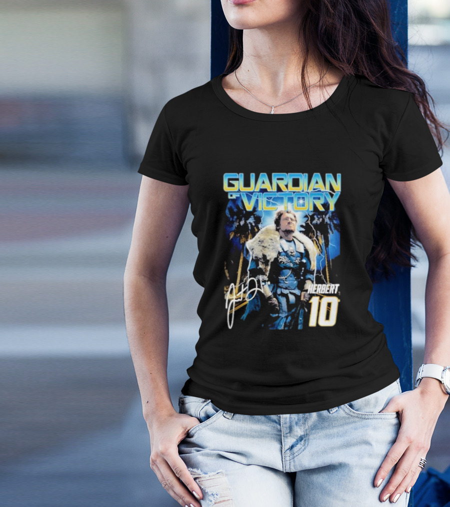 Guardian Of Victory Justin Herbert Chargers 10 T-Shirt