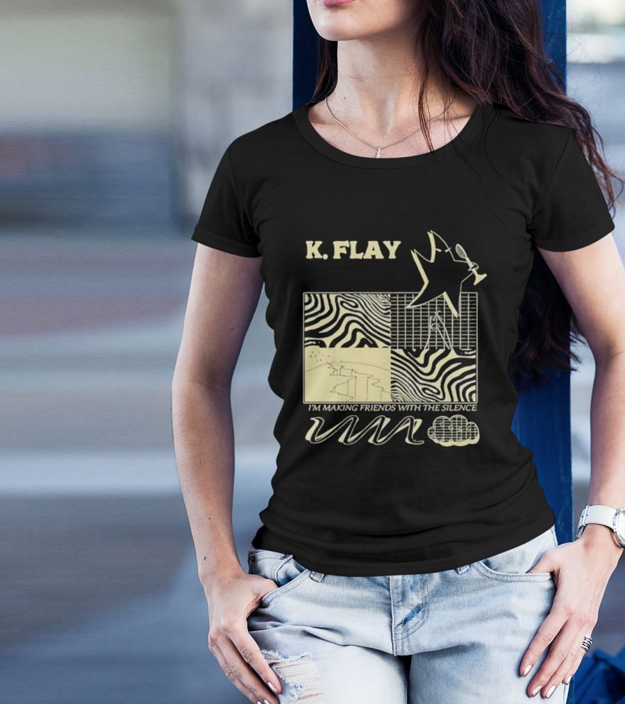 K.Flay I’m Making Friends With Silence Star Pattern 2025 Tour T-Shirt