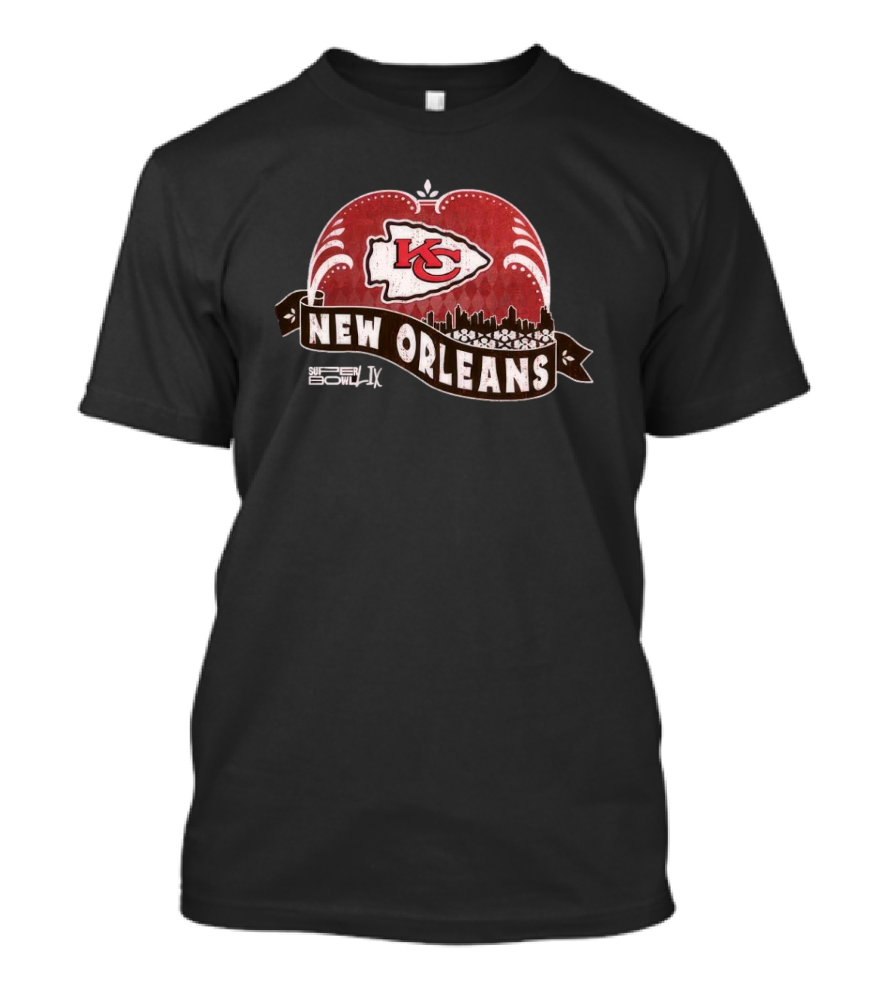 Kansas City Chiefs Super Bowl LIX New Orleans Hollywood Cityline 2024 T-Shirt