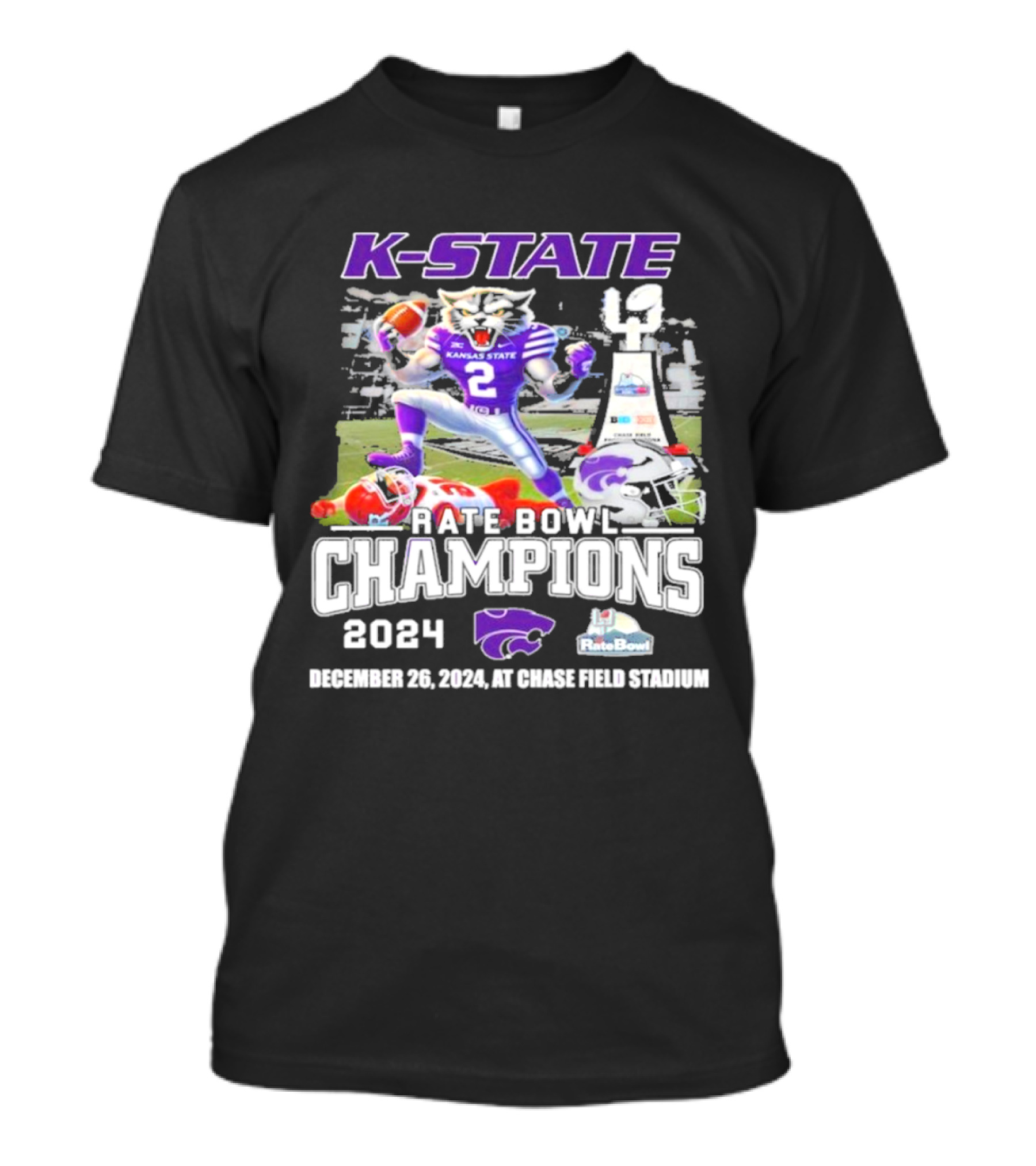 K-State Wildcats Rate Bowl Champions 2024 December 28 At George Field Stadium T-Shirt