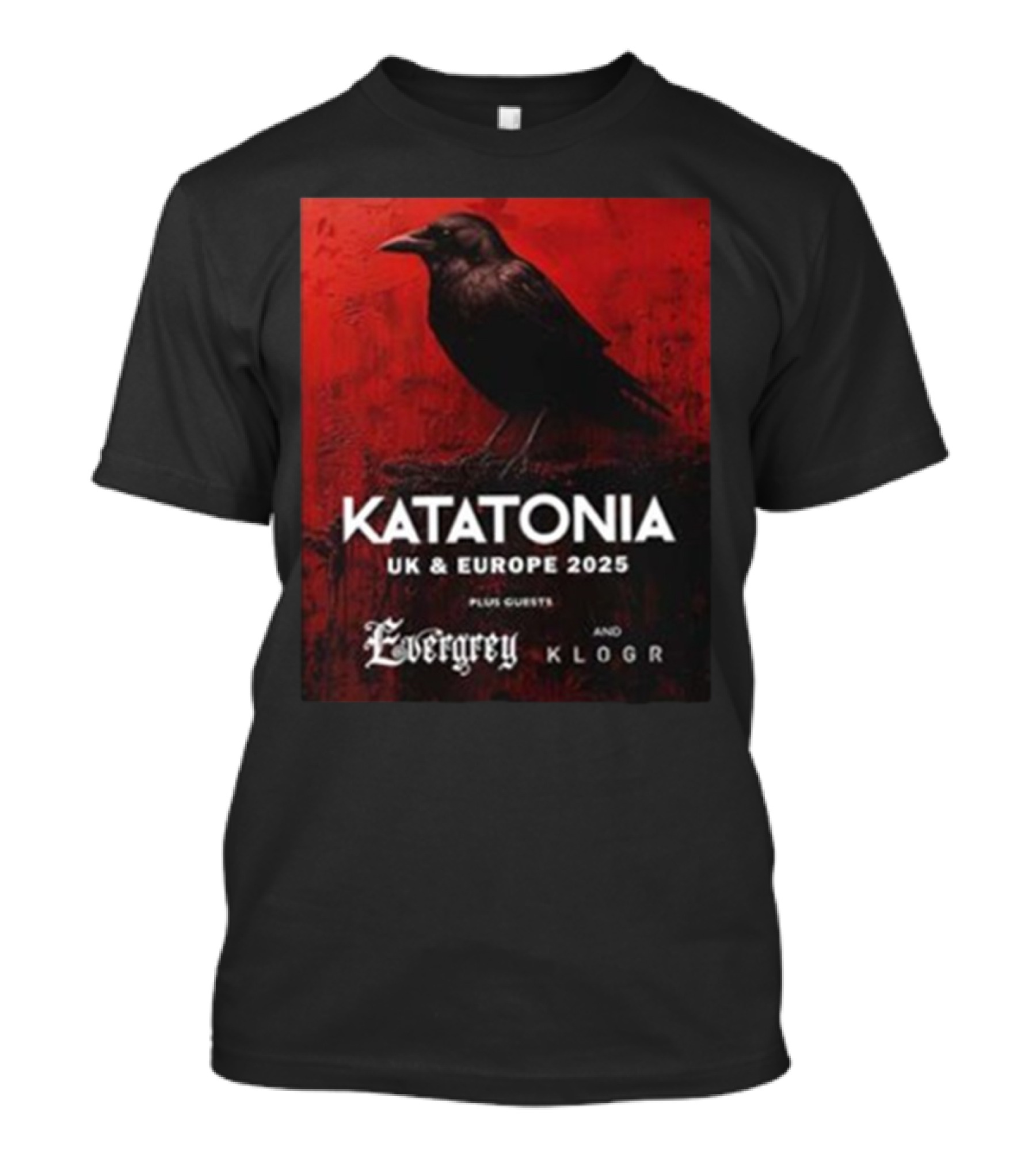 Katatonia UK And Europe 2025 Tour With Guests Evergrey And Klogr Crow Image T-Shirt