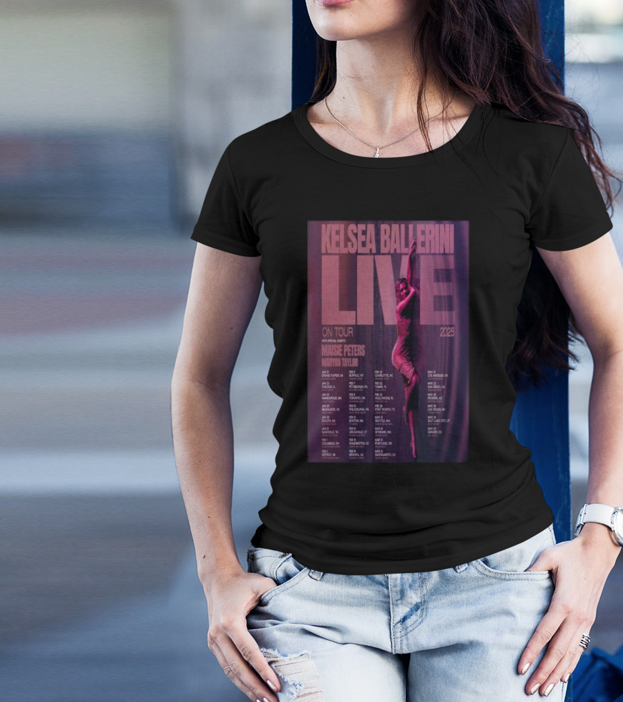 Kelsea Ballerini Live Tour 2025 Maisie Peters Marynn Taylor Concert Dates T-Shirt