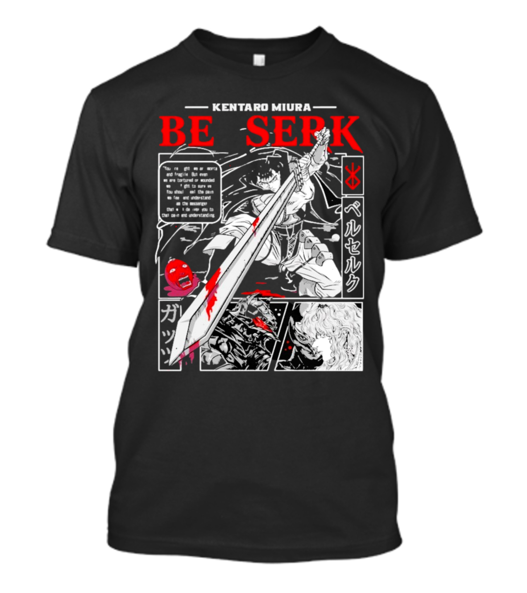 Kentaro Miura Berserk Guts Be Serk T-Shirt