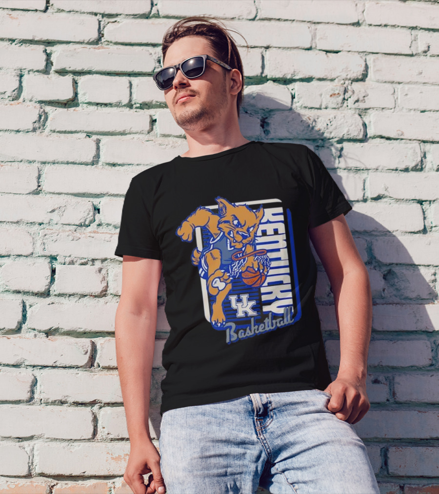 Kentucky Wildcats Basketball Dunk 2025 UK Mascot T-Shirt