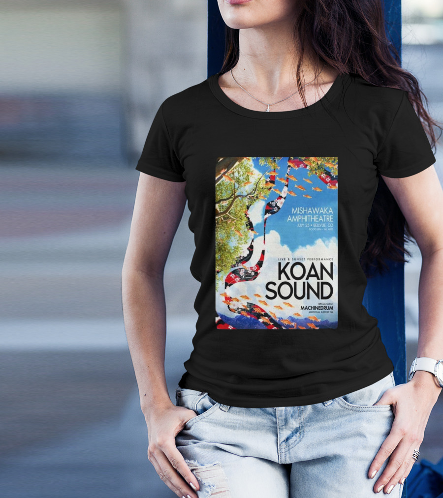 Koan Sound Live Sunset Performance Mishawaka Amphitheatre Bellvue CO Jul 25 Special Guest Machinedrum T-Shirt