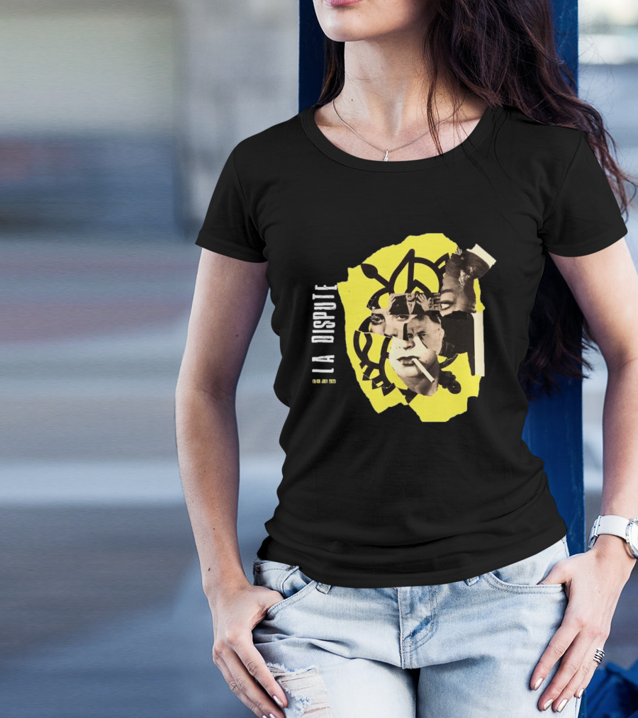 La Dispute Tour 2025 Yellow Collage Face Art T-Shirt