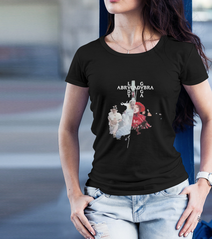 Lady Gaga Abracadabra Collage Fashion Art Style T-Shirt