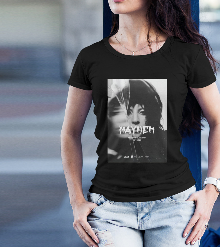 Lady Gaga Mayhem Seventh Studio Album 02 14 2025 T-Shirt