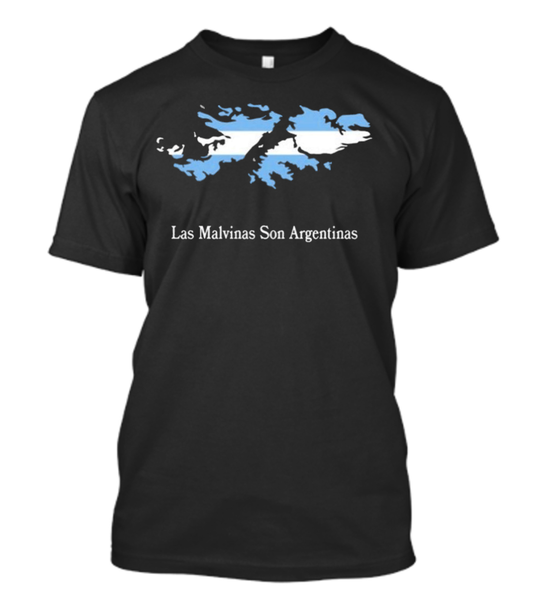 Las Malvinas Son Argentinas Map With Argentine Flag Colors T-Shirt