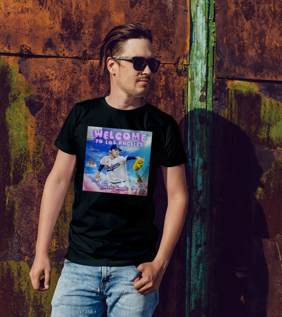 Welcome To Los Angeles Roki Sasaki Dodgers 2024 World Champions T-Shirt