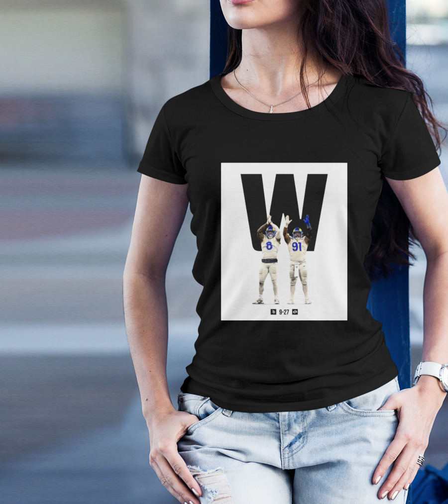 Los Angeles Rams Victory Over Minnesota Vikings 27-9 Featuring Iconic Players On Field T-Shirt