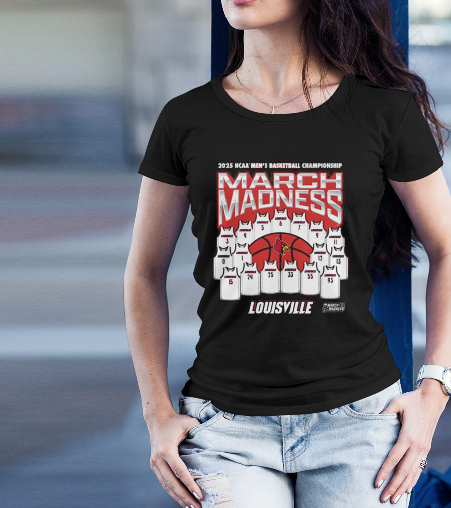 Louisville Cardinals March Madness 2025 NCAA Men's Basketball Championship T-Shirt